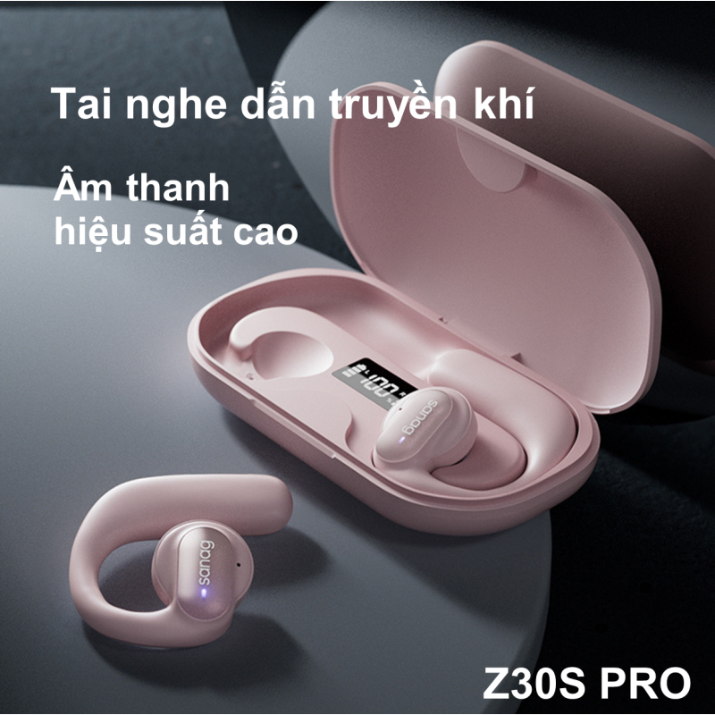 Tai nghe Bluetooth Sanag Z30S Pro, Dẫn khí, Không dây, Ma trận âm thanh 5D, Giảm tiếng ồn, Chống nước, Chính Hãng - WOW