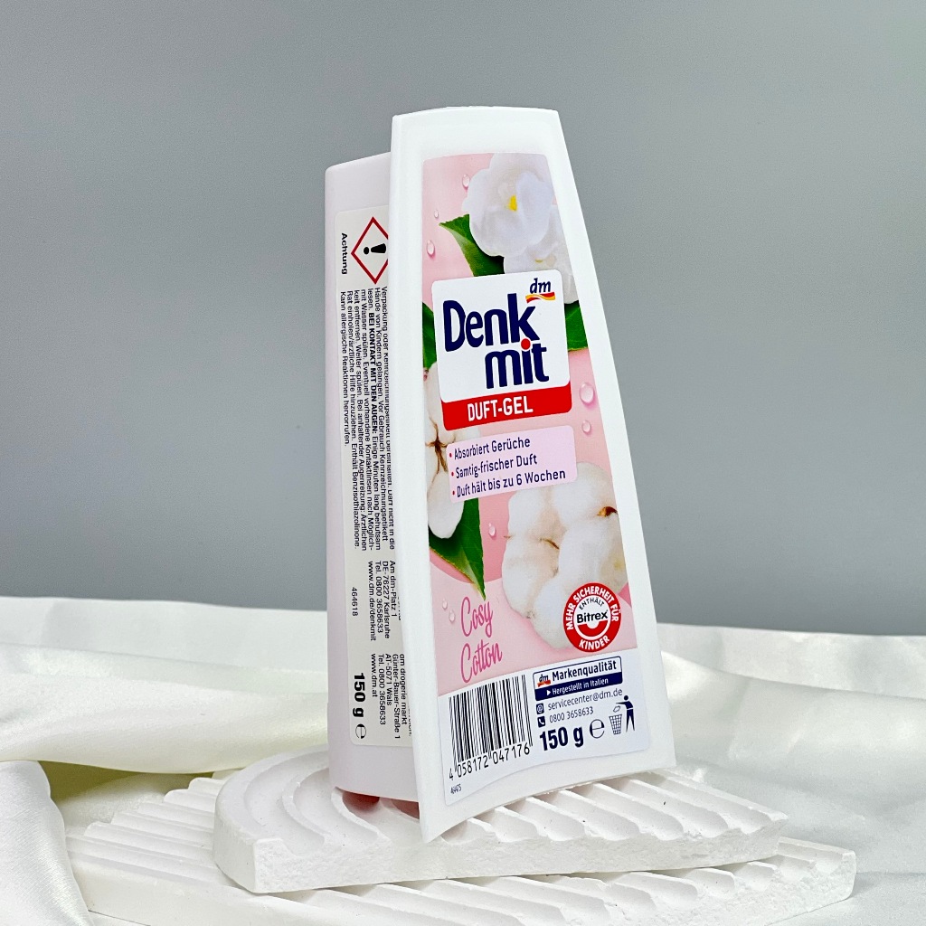 Sáp thơm phòng, toilet Denkmit Duft Gel 150g hương chanh, hương hoa khử mùi hàng chuẩn nội địa Đức - EU Choice