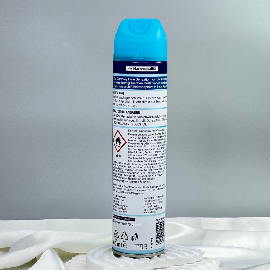 Bình xịt thơm phòng Denkmit 300ml hương hoa khử mùi hàng chuẩn nội địa Đức chính hãng 100% - EU Choice