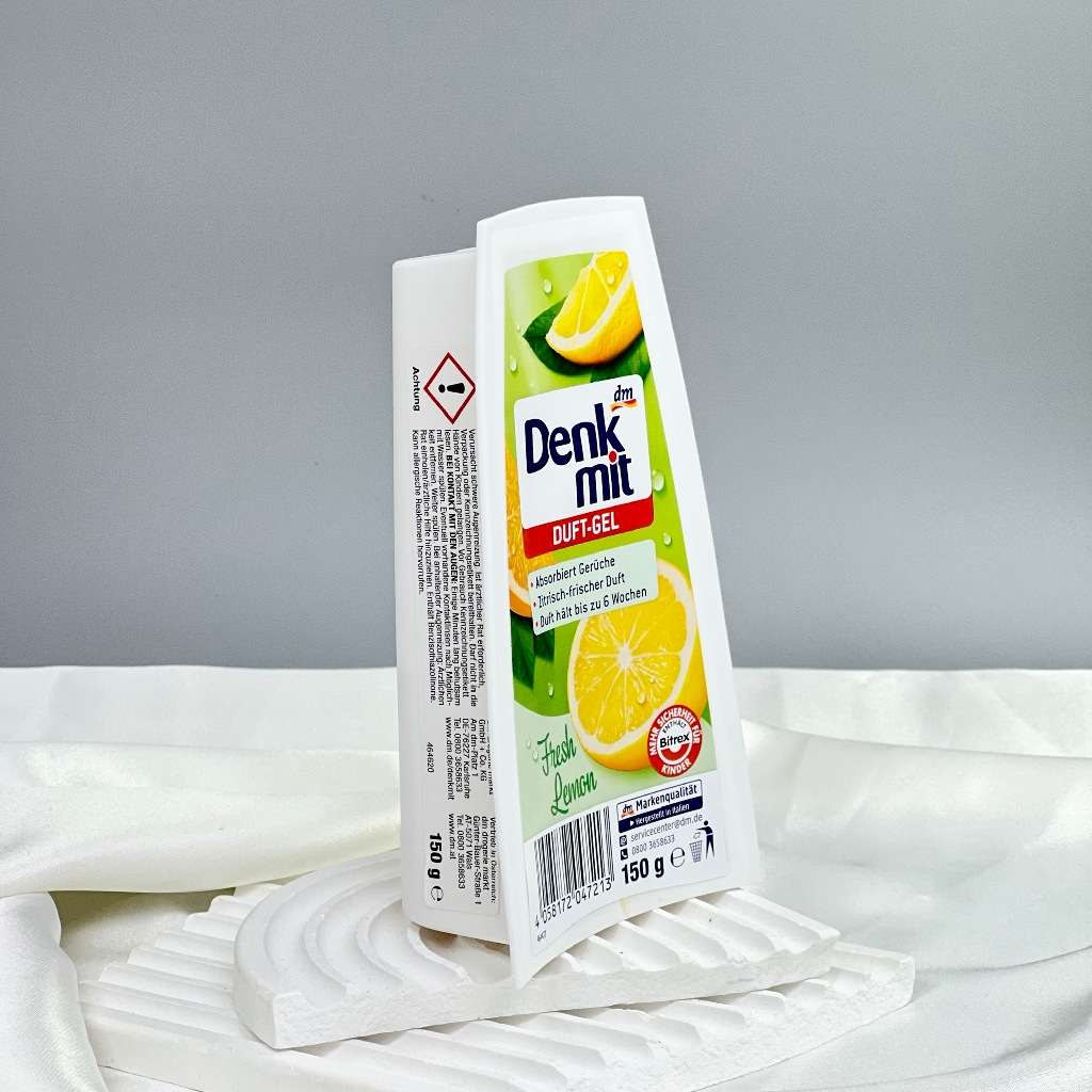 Sáp thơm phòng, toilet Denkmit Duft Gel 150g hương chanh, hương hoa khử mùi hàng chuẩn nội địa Đức - EU Choice