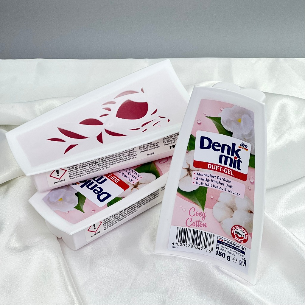 Sáp thơm phòng, toilet Denkmit Duft Gel 150g hương chanh, hương hoa khử mùi hàng chuẩn nội địa Đức - EU Choice