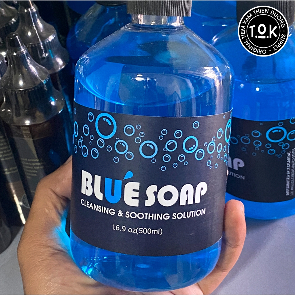 Nước rửa vệ sinh hình xăm BLUE SOAP 500ML Tiệm Xăm Thiên Đường