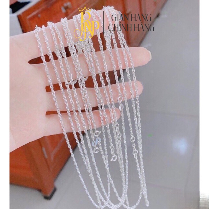 Dây chuyền họng kép dày dặn, thời trang, Bạc Ta - bạc Npj