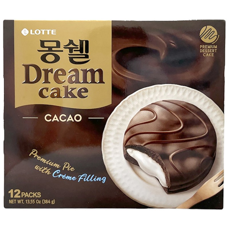 Bánh Chocopie Hàn Quốc Vị Cacao Lotte 192g, 384g - Hàng nội địa 몽쉘카카오케이크