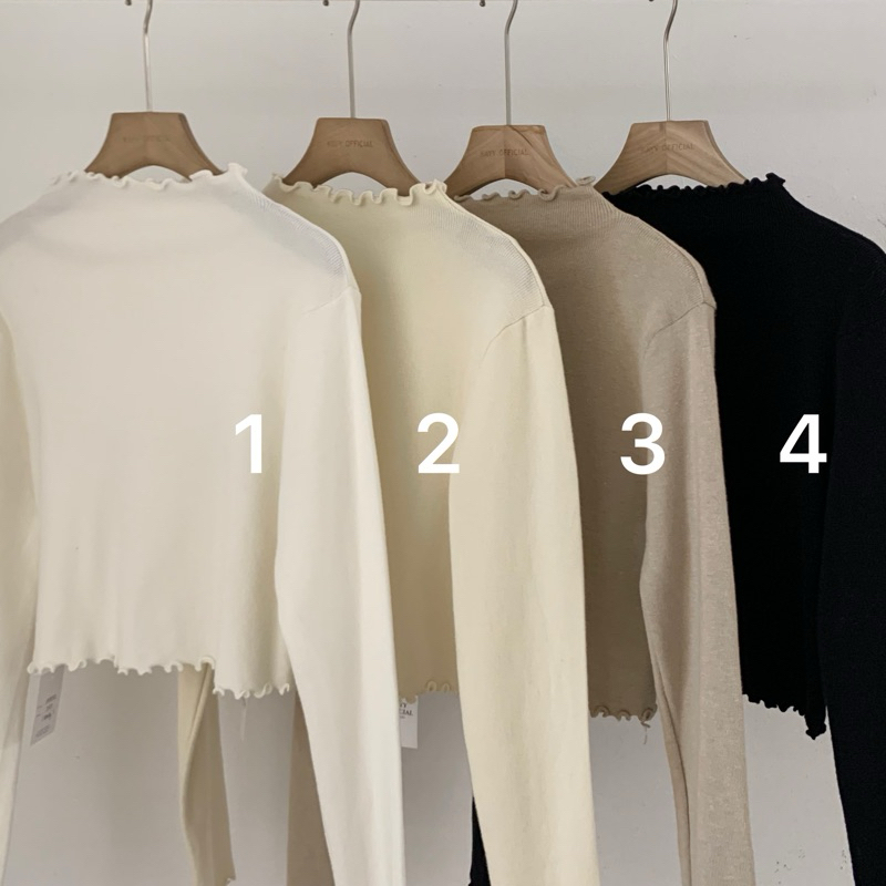 KAYY. Áo len cổ 3p viền sóng _ A3032