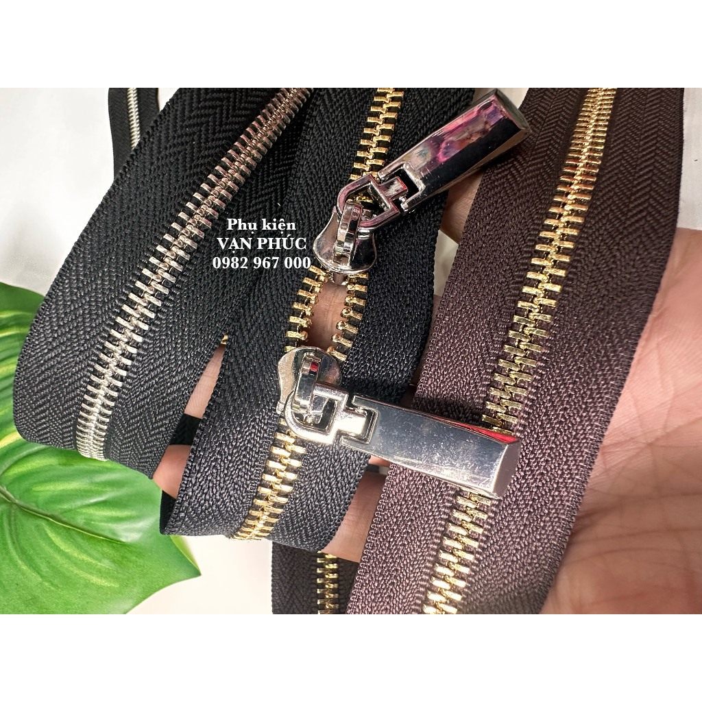 Dây Kéo YKK 2 chiều, Răng kéo KIM LOẠI dùng cho Đầu kéo Phao số 8