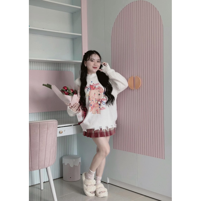 CHÂN VÁY XẾP LI CARO