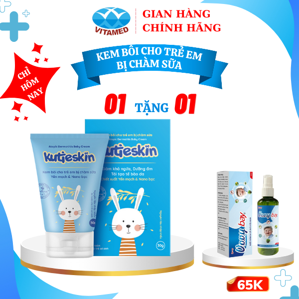 Kem Bôi Cho Trẻ Bị Chàm Sữa Kutieskin 30g Giúp Tái Tạo Da Cho Bé