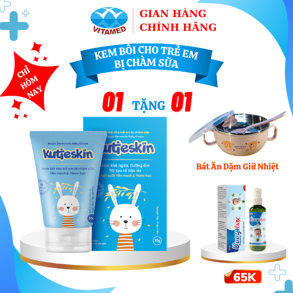 Kem Bôi Cho Trẻ Bị Chàm Sữa Kutieskin 30g Giúp Tái Tạo Da Cho Bé