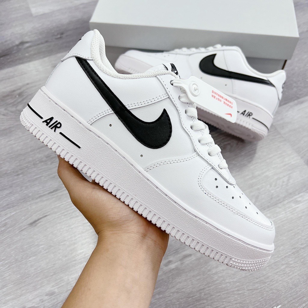 Giày AF1 dây thừng âm dương canvas Giày sneaker af1  vạch đen móc xám mũi đen cao cấp nam nữ