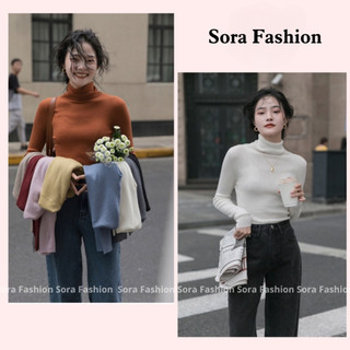 Áo len cổ lọ Sora Fashion,Áo len cao cổ giữ nhiệt nhiều màu cho nữ 121