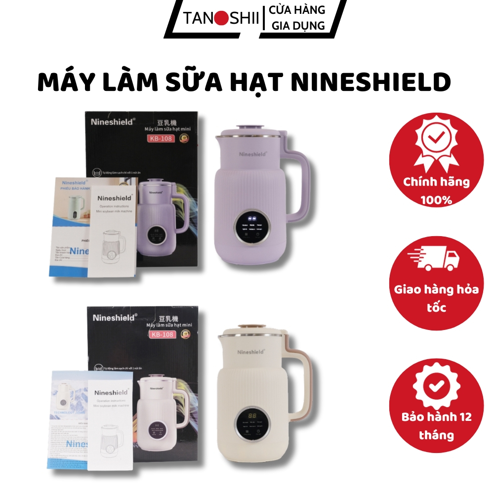 Máy Làm Sữa Hạt Mini Nineshield Hàng Chính Hãng Bảo Hành 12 Tháng