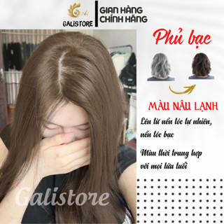  Thuốc nhuộm tóc phủ bạc Đen Nâu đen Socola Nâu Lạnh Nâu Tây Hạt dẻ Nâu trầm màu thời trang Galistore 