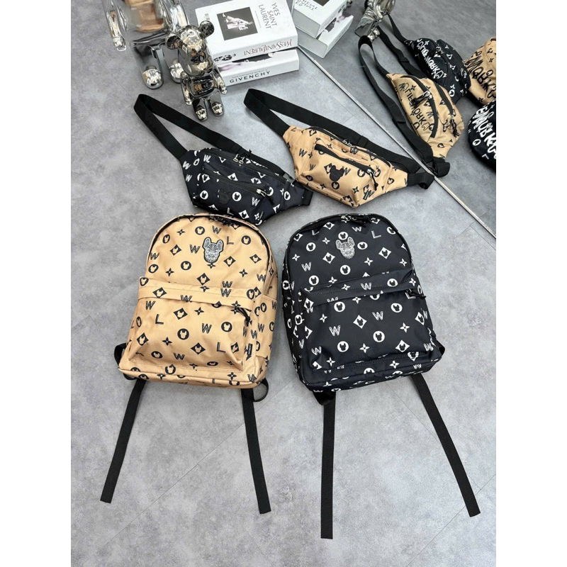 Balo lifework vải dù 2 màu đeo vai unisex