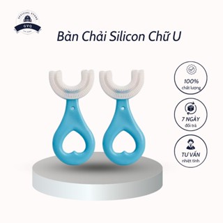 Bàn Chải Đánh Răng Hình Chữ U Silicon Siêu Mềm Cho Bé Trên 2 Tuổi GVQ Store