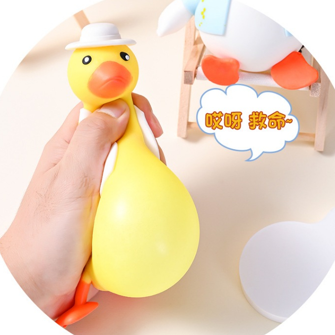 Đồ chơi bóp tay silicon VỊT co dãn mềm dẻo RÁP dễ thương giúp giải tỏa căng thẳng, stress, đồ chơi pop slime