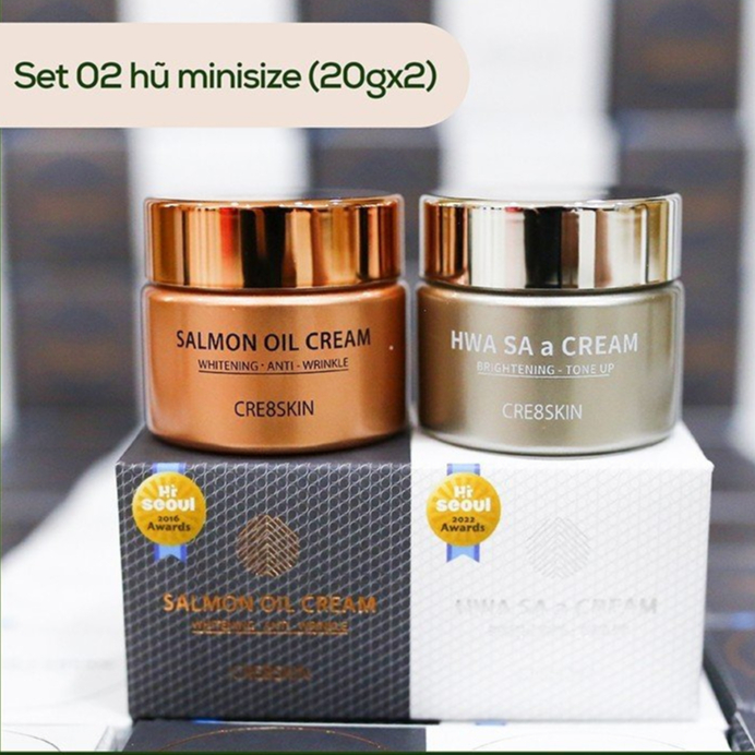 Kem Dưỡng Trắng Da Chiết Xuất Dầu Cá Hồi Cre8skin Hwa Sa A Cream  ​