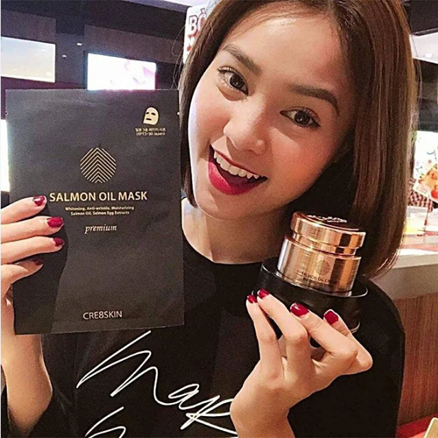 Kem Dưỡng Trắng Da Chiết Xuất Dầu Cá Hồi Cre8skin Hwa Sa A Cream  ​