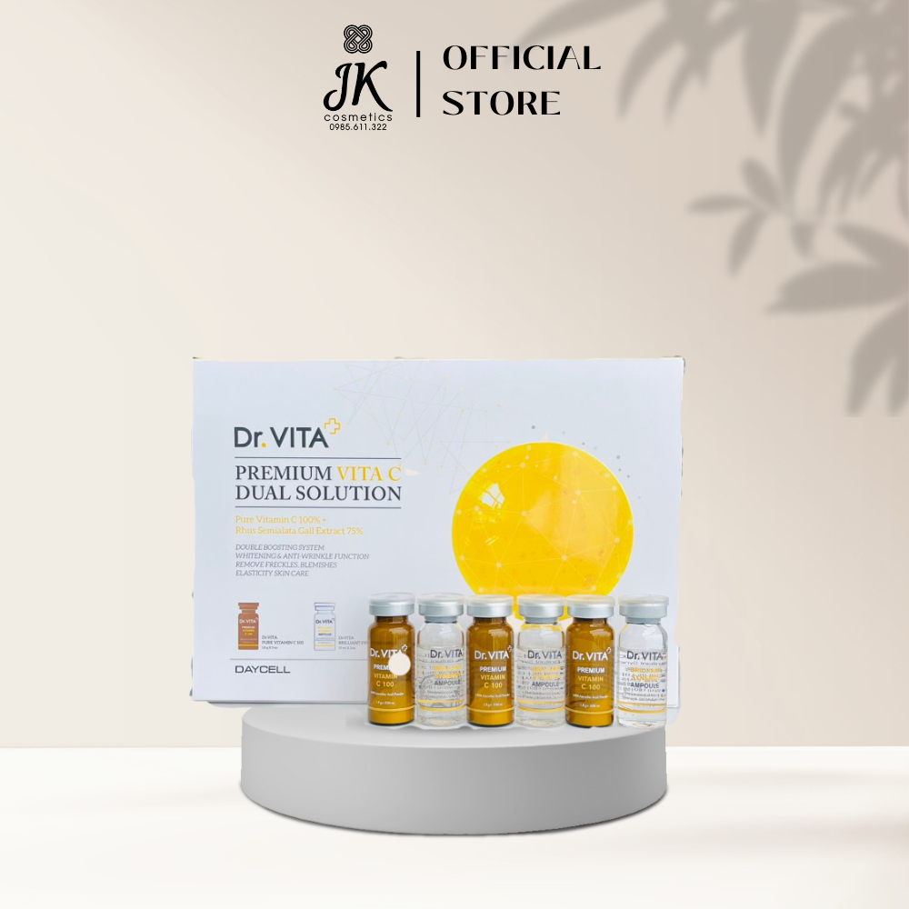 Tinh Chất Dưỡng Trắng Da Dr.Vita Premium Vitamin C Dual Solution - JK Auth Cosmetics