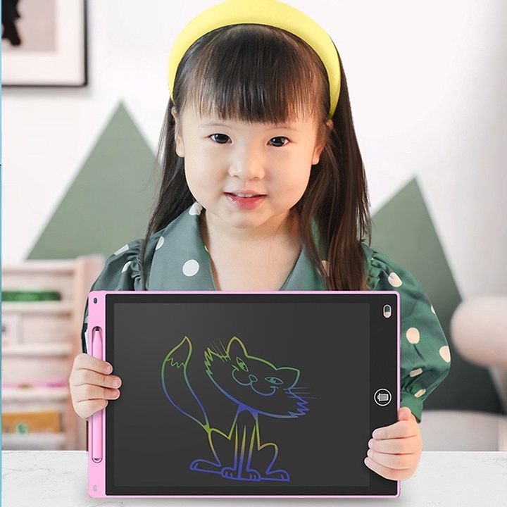 Bảng viết tự xóa thông minh cho bé GODWELL  3d đơn sắc bảng 8 Inch màn hình Lcd đồ họa bút dạy học _BV01