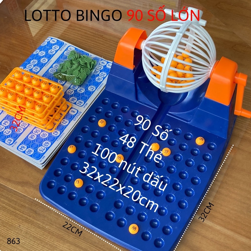 Đồ chơi TẾT - Lô Tô Loto Bingo NEO ⚡ BH 30 Ngày ⚡ 90 số - 48 thẻ- Hộp lớn