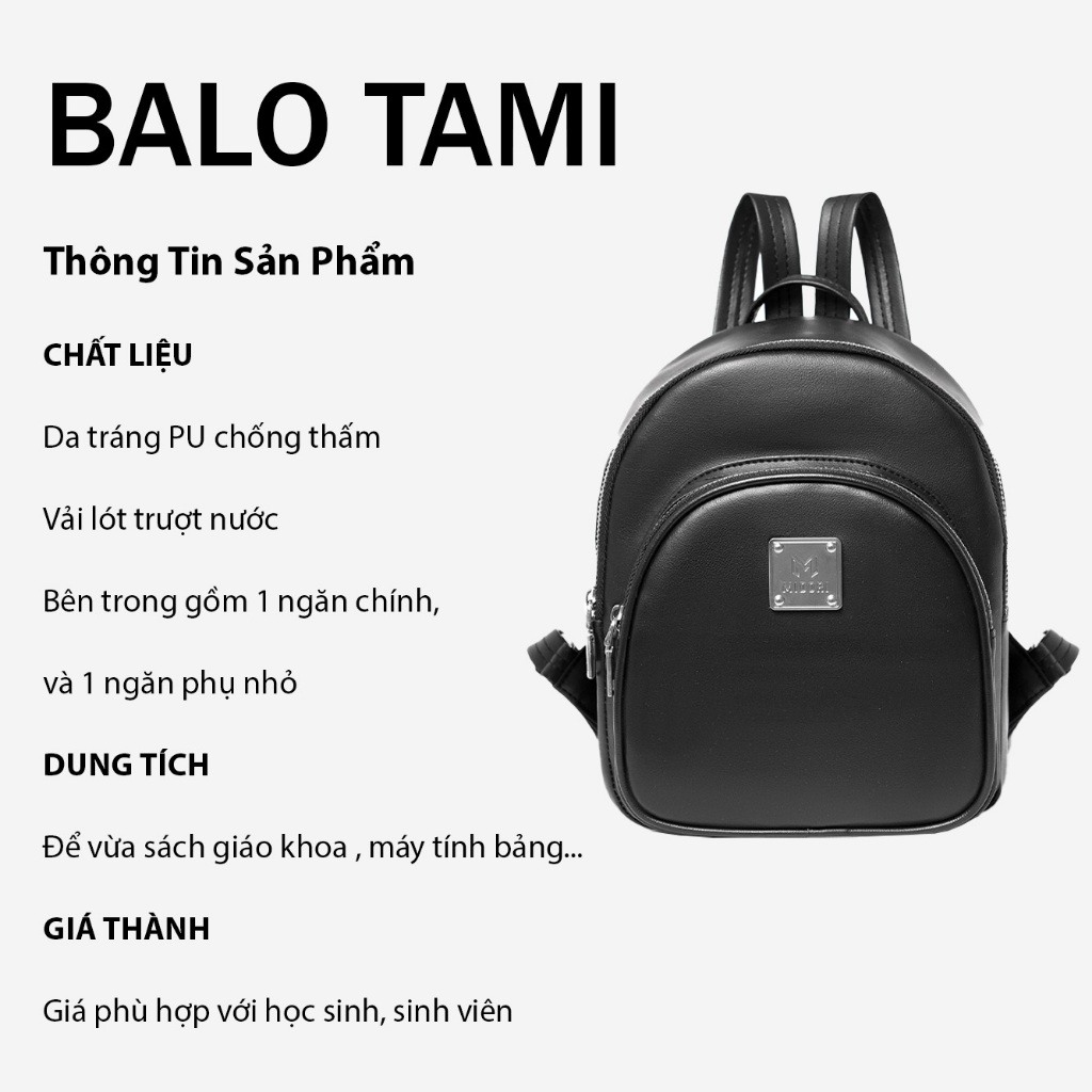 Balo mini thời trang phong cách Hàn Quốc chống nước TAMI | Local Brand Midori For Man