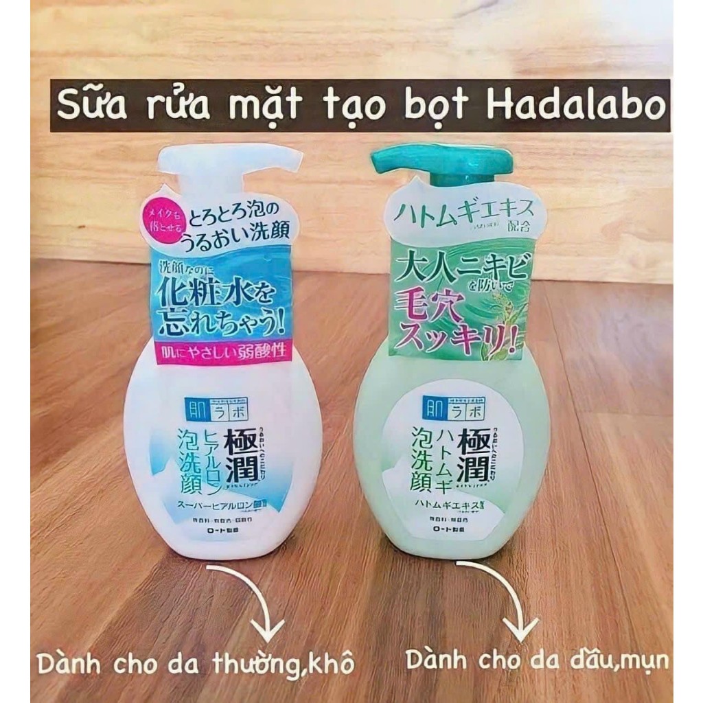 Sữa rửa mặt tạo bọt Hada Labo Nhật Bản 160ml nhẹ nhàng làm sạch bụi bẩn, dầu thừa, bã nhờn trên da