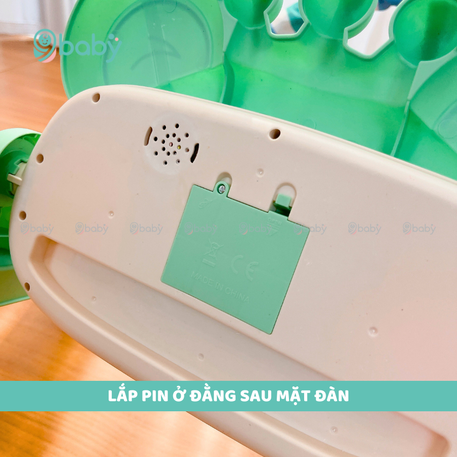 Thảm đàn Piano nằm chơi cho bé mẫu ếch xanh 9BABY