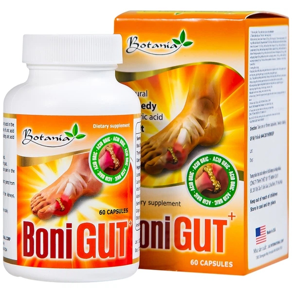 BoniGut  và  - giúp đào thải acid uric, hỗ trợ điều trị bệnh gút