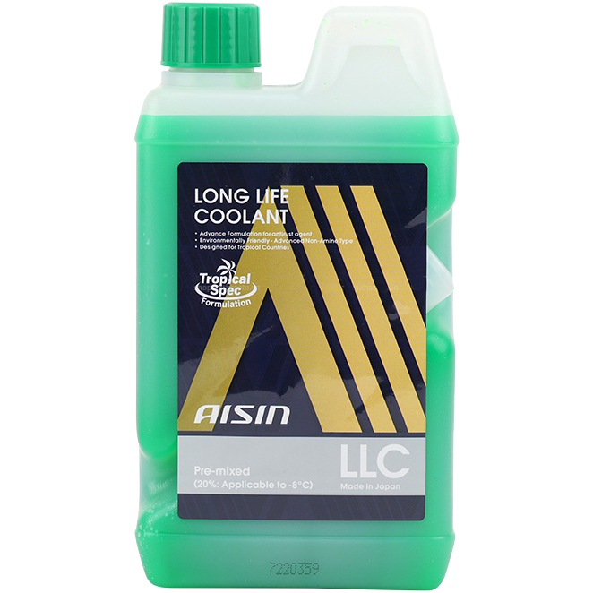 Nước làm mát động cơ ô tô màu xanh (GREEN) AISIN LCPM20A1LG nhập khẩu Nhật Bản - Chai 1L