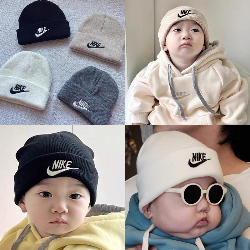 Mũ len nike dáng ngắn cho bé trai bé gái 3m-4Y