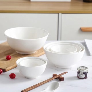 Bát con bằng sứ, bát ăn cơm, chén ăn cơm, bát cơm bằng sứ trắng trơn.