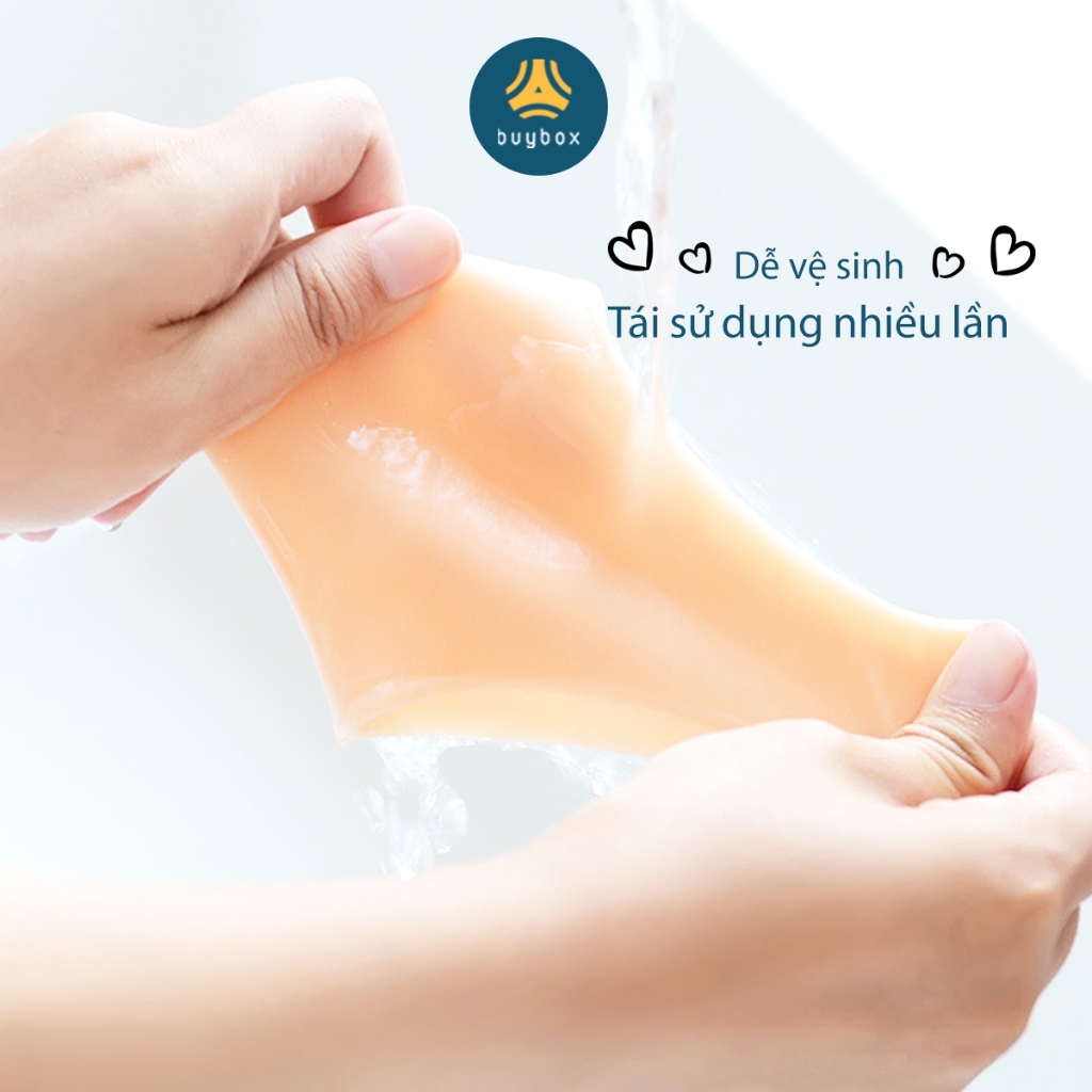 Vớ bọc gót chân silicone chống nứt nẻ chống bong tróc da và giúp làm hồng gót sen - buybox - BBPK68