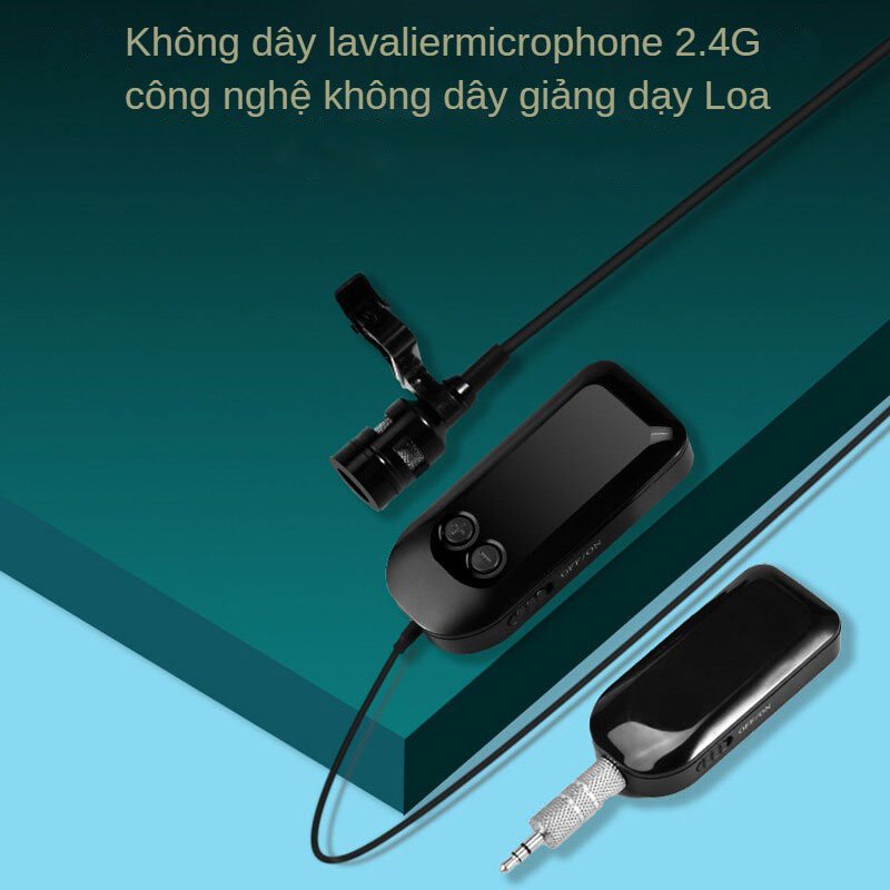 Micro không dây kiểu kẹp giảm tiếng ồn, phù hợp cho giáo viên hỗ trợ/giảng dạy, biểu diễn sân khấu, thu âm nhạc cụ