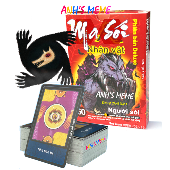 Bộ bài ma sói tiếng việt 50 lá đủ thẻ chức năng