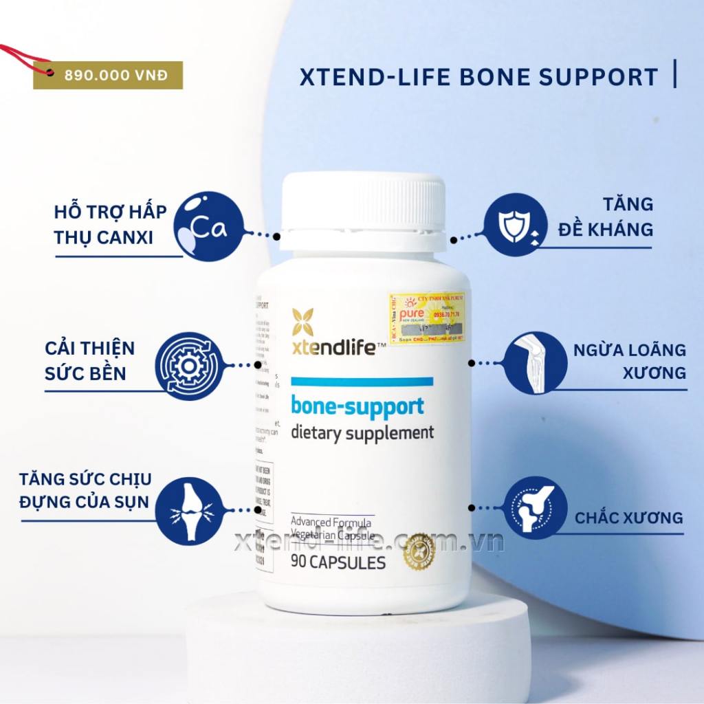 Viên uống bổ xương, tăng chiều cao Xtend-Life Bone Support 90 viên