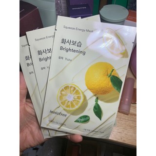 10 mặt nạ giấy vỏ quýt innisfree brightening mask