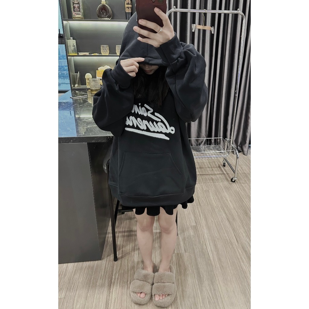 Áo Hoodie Nam Nữ, Áo Hoodie Chất Nỉ Ngoại In Chữ SAINT LAURENT 2 Mùa Siêu Xinh