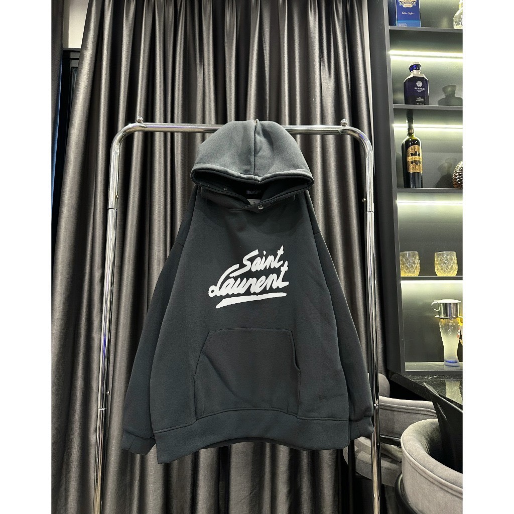 Áo Hoodie Nam Nữ, Áo Hoodie Chất Nỉ Ngoại In Chữ SAINT LAURENT 2 Mùa Siêu Xinh