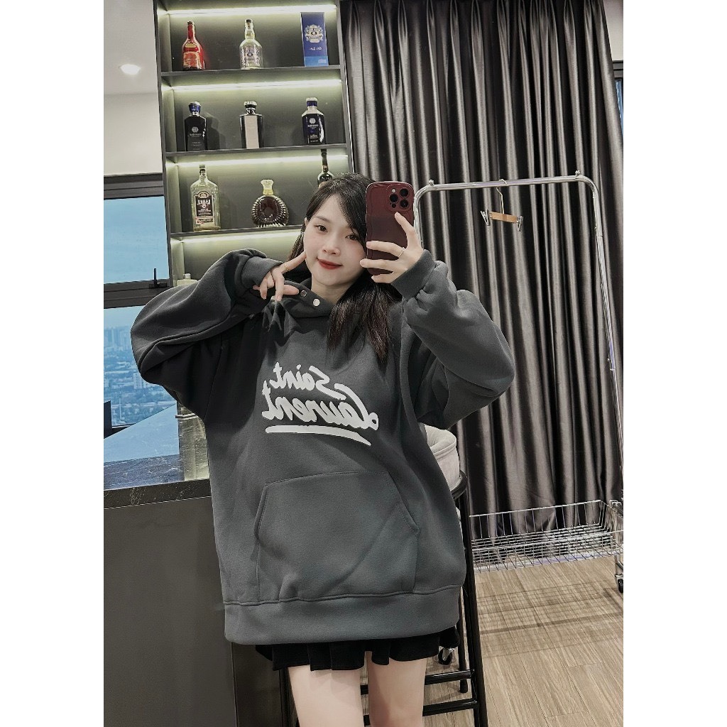 Áo Hoodie Nam Nữ, Áo Hoodie Chất Nỉ Ngoại In Chữ SAINT LAURENT 2 Mùa Siêu Xinh