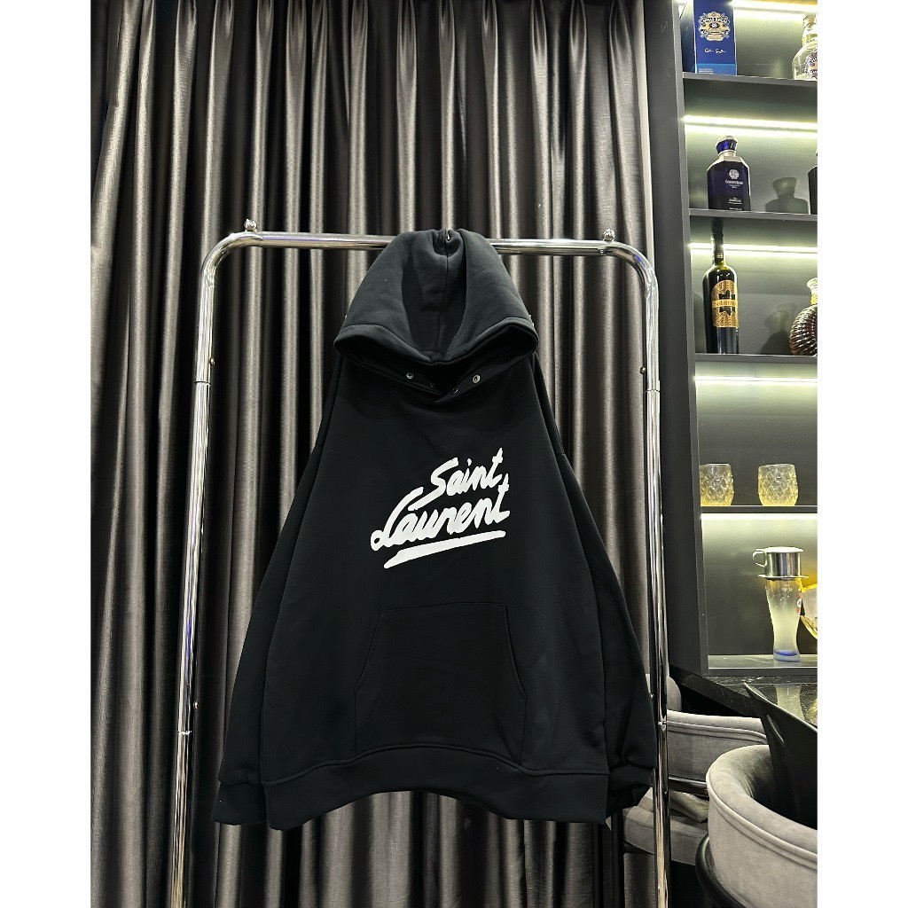 Áo Hoodie Nam Nữ, Áo Hoodie Chất Nỉ Ngoại In Chữ SAINT LAURENT 2 Mùa Siêu Xinh