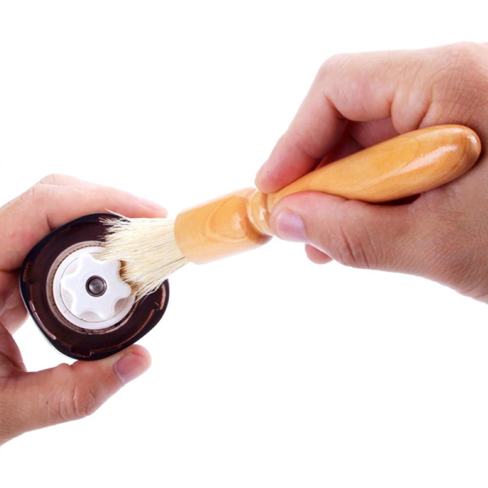 Cọ vệ sinh máy xay, máy pha cà phê tay cầm gỗ - Chổi vệ sinh máy Cọ vệ sinh máy xay cà phê