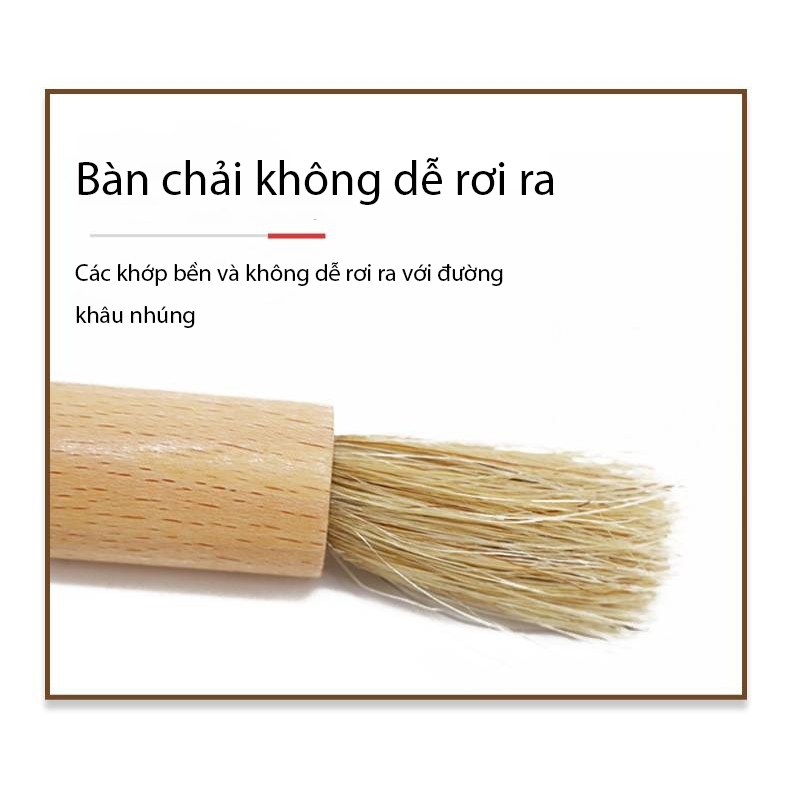 Cọ vệ sinh máy xay, máy pha cà phê tay cầm gỗ - Chổi vệ sinh máy Cọ vệ sinh máy xay cà phê