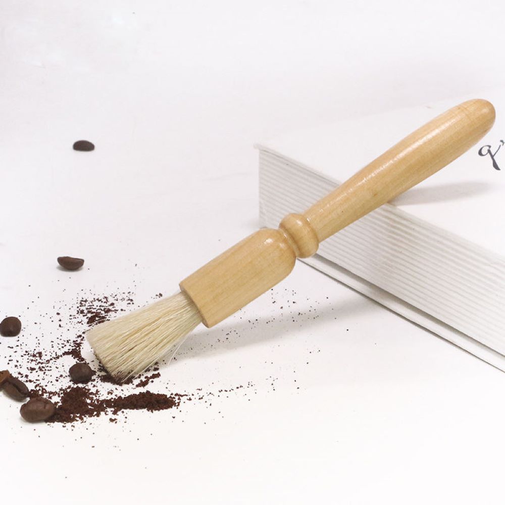 Cọ vệ sinh máy xay, máy pha cà phê tay cầm gỗ - Chổi vệ sinh máy Cọ vệ sinh máy xay cà phê