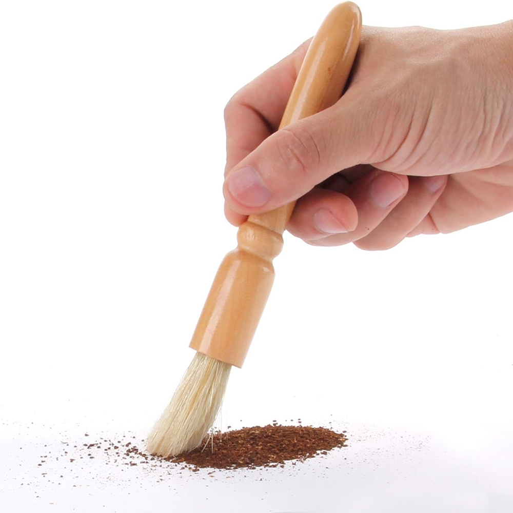 Cọ vệ sinh máy xay, máy pha cà phê tay cầm gỗ - Chổi vệ sinh máy Cọ vệ sinh máy xay cà phê