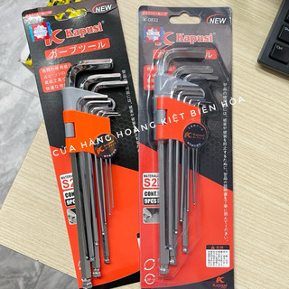 Bộ lục giác xi trắng đầu bi 9 món kapusi