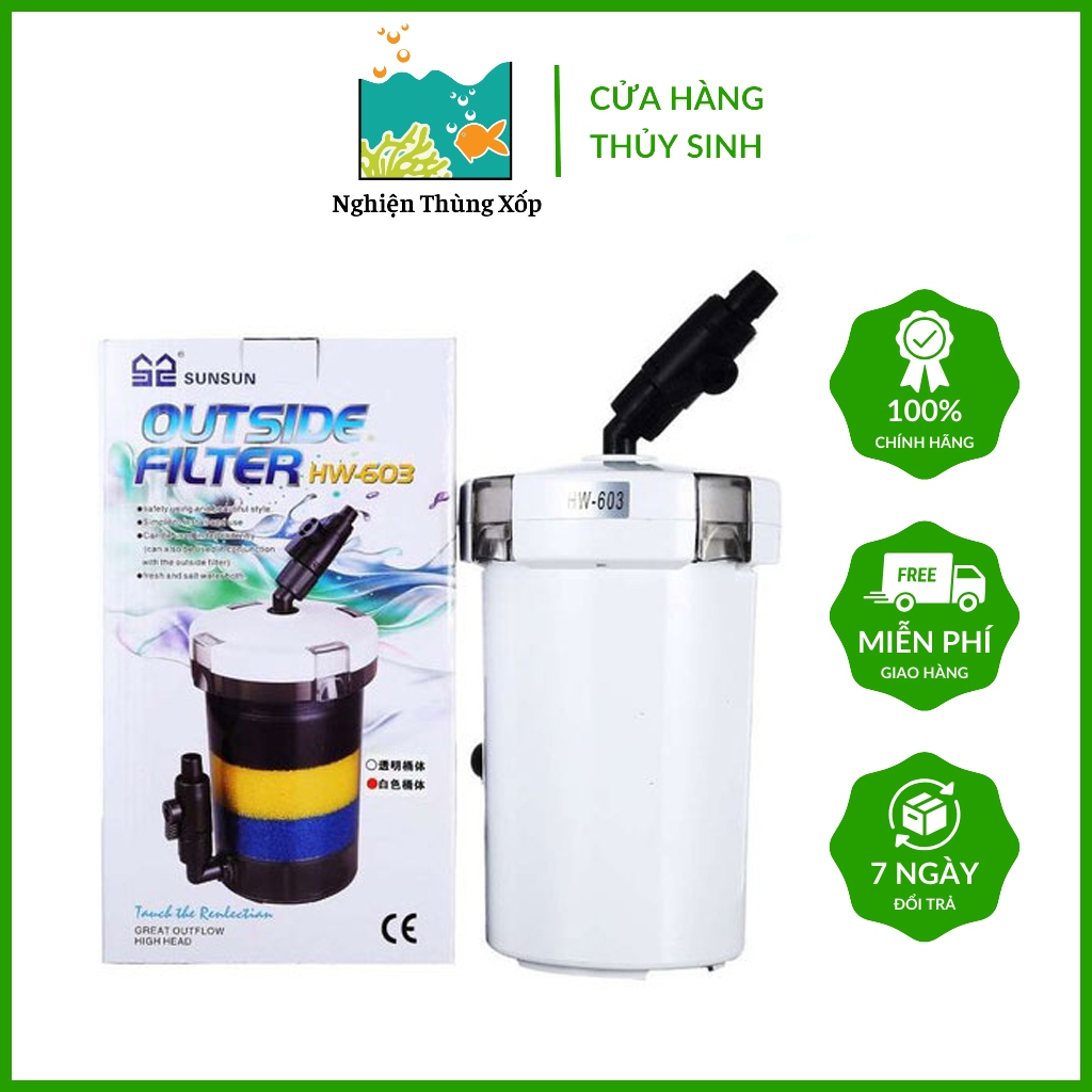 Lọc Phụ SUNSUN HW-604 / EW-604 cho bể Thủy Sinh