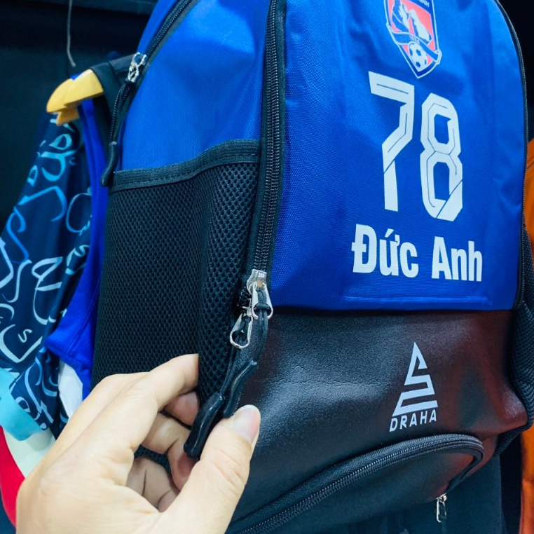 Balo Bóng Đá In Tên Số + Logo Theo Yêu Cầu, Balo Thể Thao Chính Hãng Draha