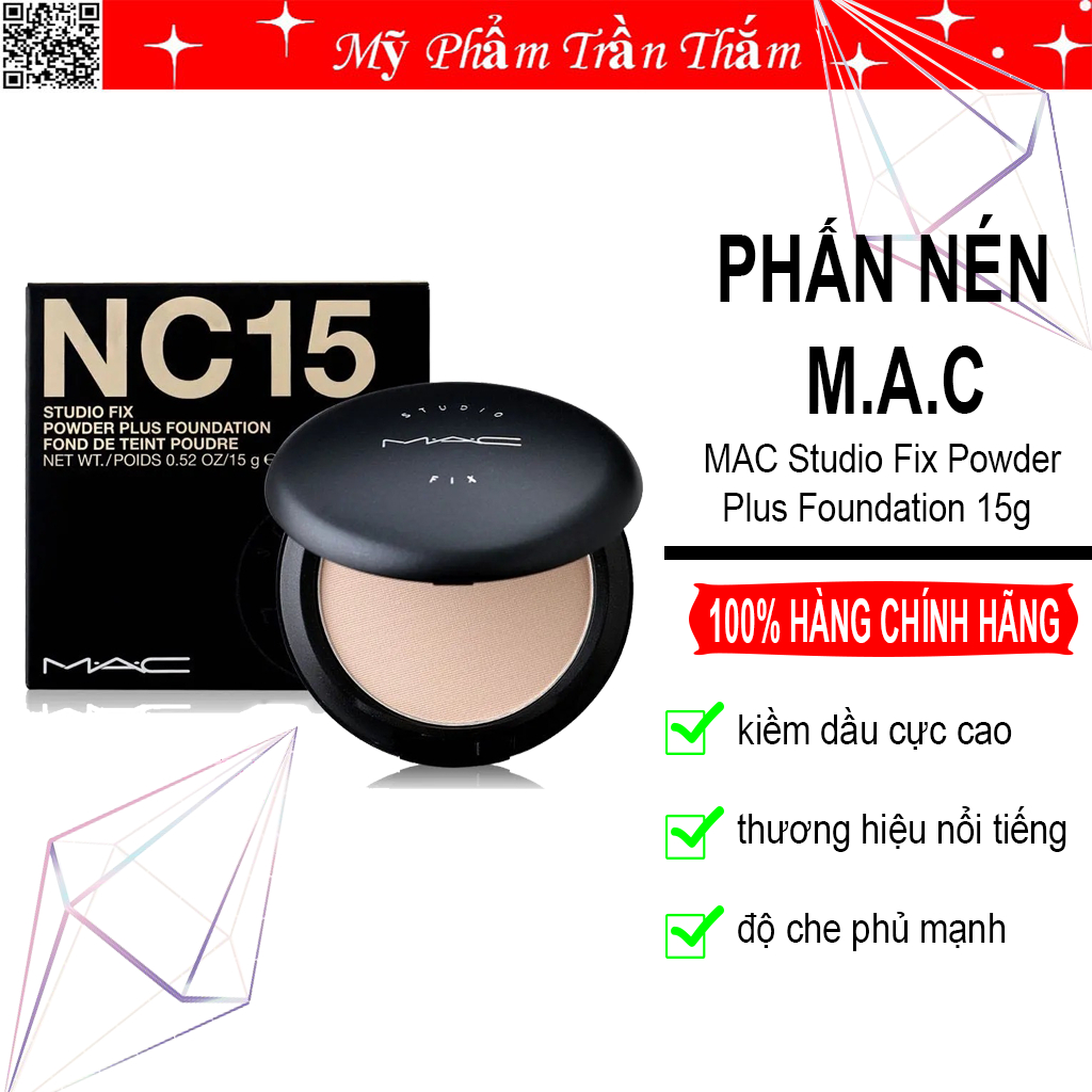 Phấn Phủ Nén Mac Siêu Kiềm Dầu Hàng Chính Hãng Cao Cấp