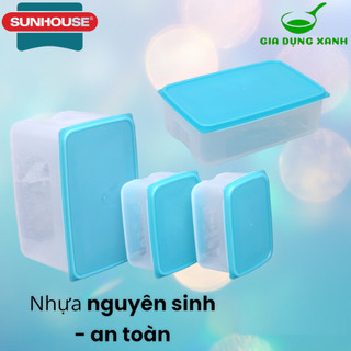 Bộ 4 hộp/ 3 HỘP nhựa bảo quản thực phẩm Sunhouse Biozone
